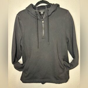 ATHLETA Cozy Karma Quarter Zip Hoodie Black Women’s M Pullover with pocket